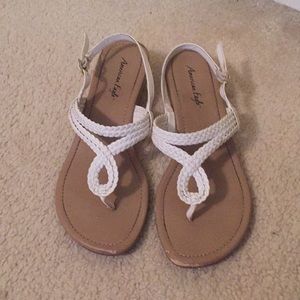 White sandals from American eagle
